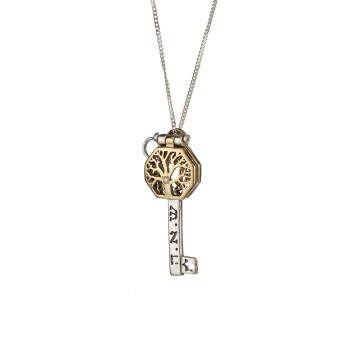 Tree of Life Jewish Necklace  Five Metal