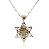 Star of David pendant studded with crisobryl stone