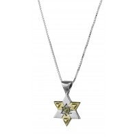 Kna'an Star of David   with 3 mm Chrysoberyl stone