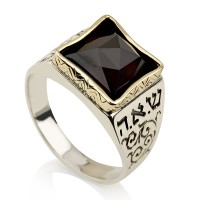 Health and Marriage - Gold 14K, Silver 925, Onyx Rose 10x10 mm