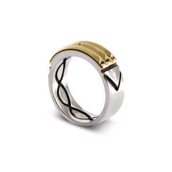 Atlantis Ring 18K Gold & silver 950